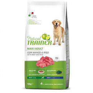 Natural Trainer Maxi Adult with Beef and rice ar liellopu 12kg